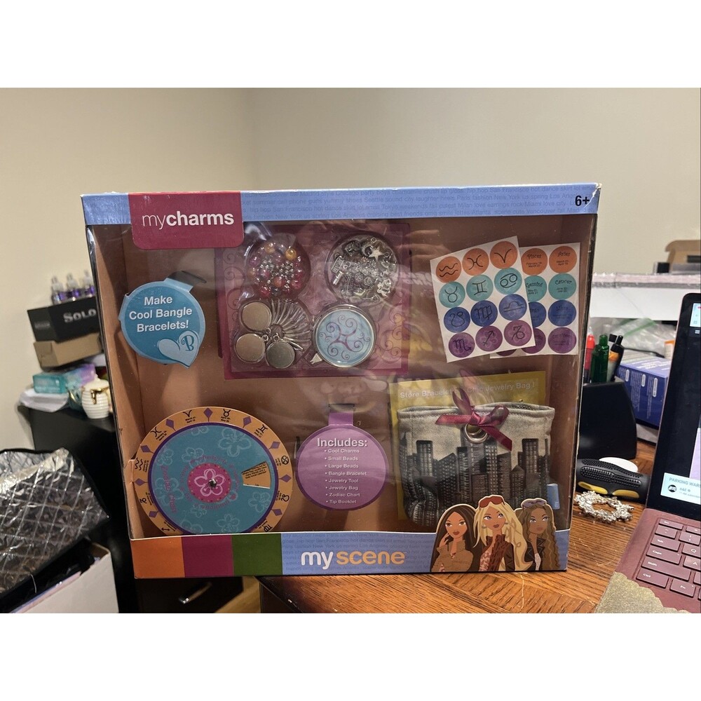 My Scene My Charms Barbie Bracelet Bangle Activity Create Your Own RARE HTF